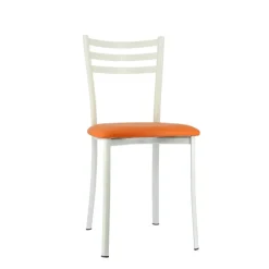 Ace 1320 Chaise de cuisine en métal avec assise en simili rembourrée