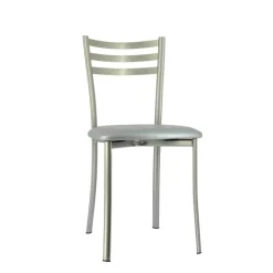 Ace 1320 Chaise de cuisine en métal avec assise en simili rembourrée