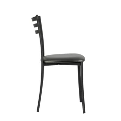 Ace 1320 Chaise de cuisine en métal avec assise en simili rembourrée