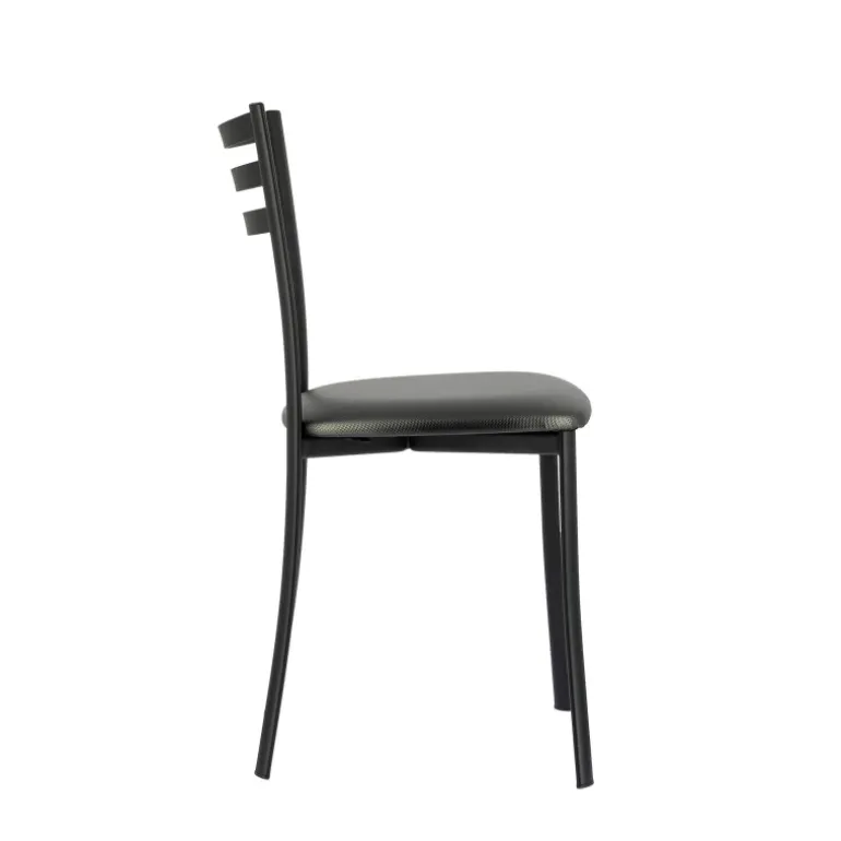 Ace 1320 Chaise de cuisine en métal avec assise en simili rembourrée