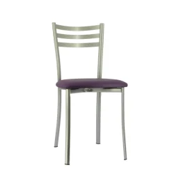 Ace 1320 Chaise de cuisine en métal avec assise en simili rembourrée