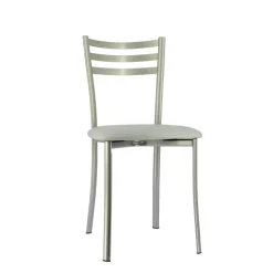 Ace 1320 Chaise de cuisine en métal avec assise en simili rembourrée