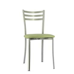 Ace 1320 Chaise de cuisine en métal avec assise en simili rembourrée