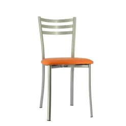 Ace 1320 Chaise de cuisine en métal avec assise en simili rembourrée
