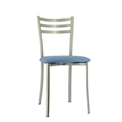 Ace 1320 Chaise de cuisine en métal avec assise en simili rembourrée