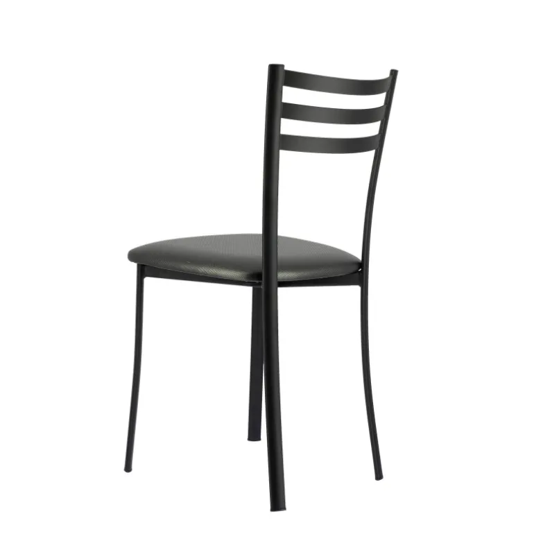 Ace 1320 Chaise de cuisine en métal avec assise en simili rembourrée
