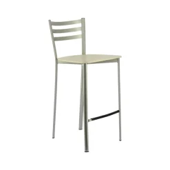 Ace 1329 Tabouret de cuisine en métal et assise bois hauteur snack