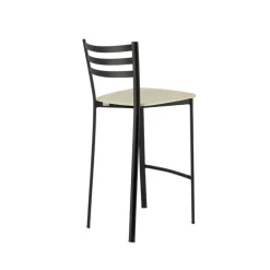 Ace 1329 Tabouret de cuisine en métal et assise bois hauteur snack