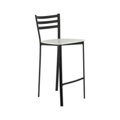 Ace 1329 Tabouret de cuisine en métal et assise bois hauteur snack