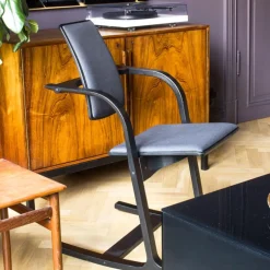 Actulum Varier® Fauteuil de bureau ergonomique à bascule en tissu et bois