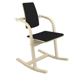 Actulum Varier® Fauteuil de bureau ergonomique à bascule en tissu et bois