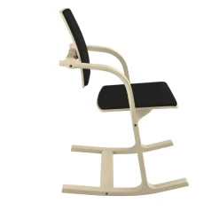 Actulum Varier® Fauteuil de bureau ergonomique à bascule en tissu et bois