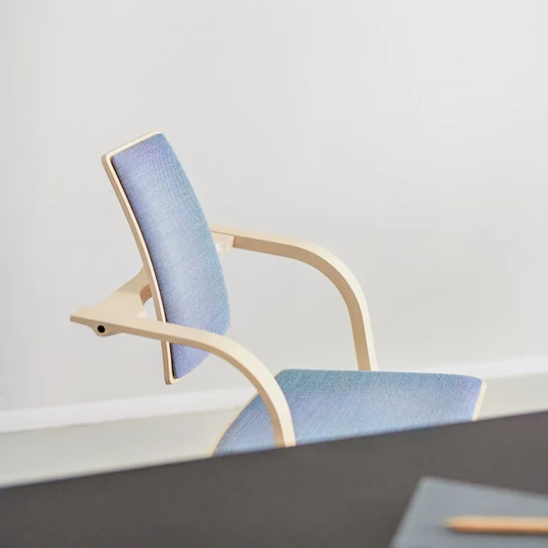 Actulum Varier® Fauteuil de bureau ergonomique à bascule en tissu et bois