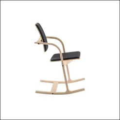 Actulum Varier® Fauteuil de bureau ergonomique à bascule en tissu et bois