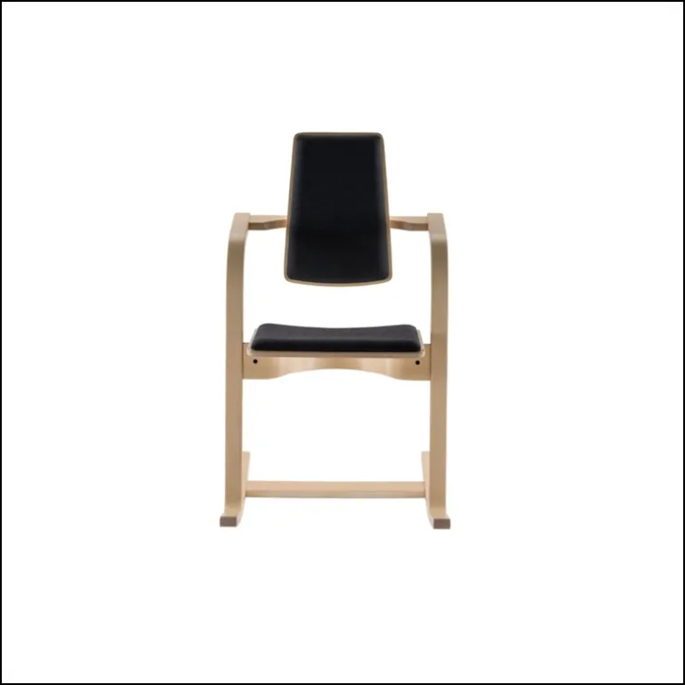 Actulum Varier® Fauteuil de bureau ergonomique à bascule en tissu et bois