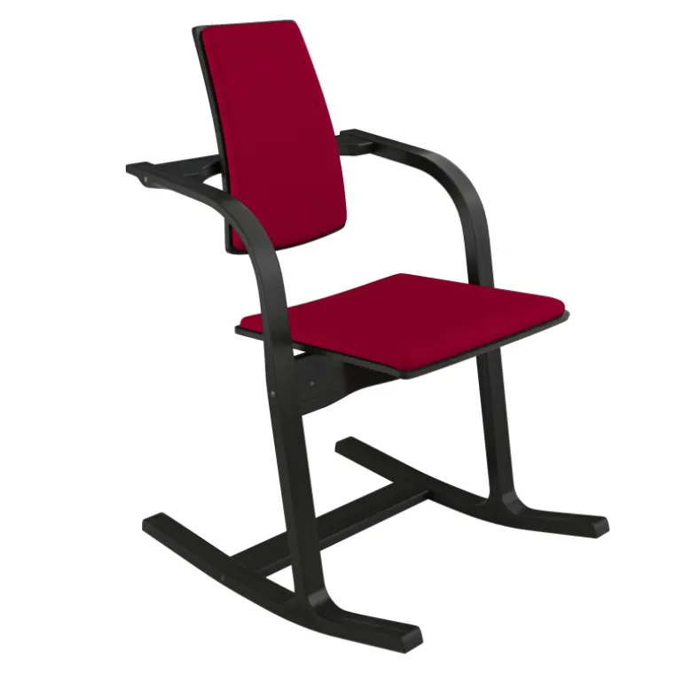Actulum Varier® Fauteuil de bureau ergonomique à bascule en tissu et bois