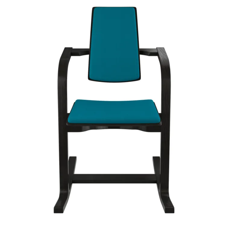 Actulum Varier® Fauteuil de bureau ergonomique à bascule en tissu et bois