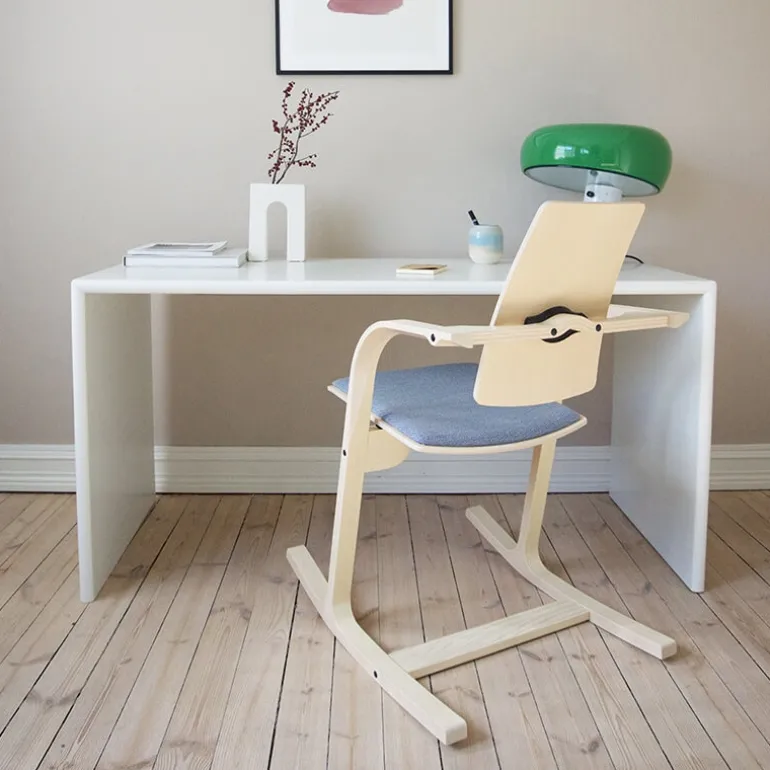 Actulum Varier® Fauteuil de bureau ergonomique à bascule en tissu et bois