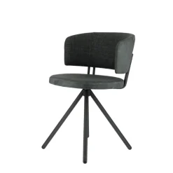 Adagio Chaise moderne pivotante en tissu et pieds métal