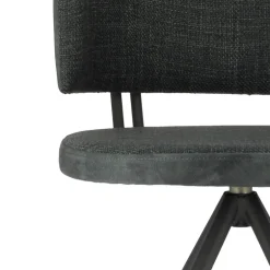 Adagio Chaise moderne pivotante en tissu et pieds métal