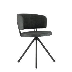 Adagio Chaise moderne pivotante en tissu et pieds métal
