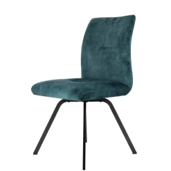 Adèle Chaise confortable moderne en tissu avec pieds en métal