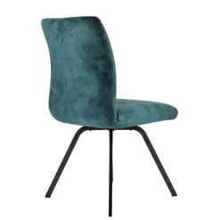 Adèle Chaise confortable moderne en tissu avec pieds en métal