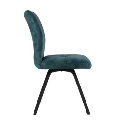 Adèle Chaise confortable moderne en tissu avec pieds en métal