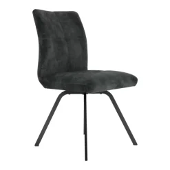 Adèle Chaise en tissu pivotante confortable avec pieds en métal