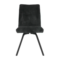 Adèle Chaise en tissu pivotante confortable avec pieds en métal