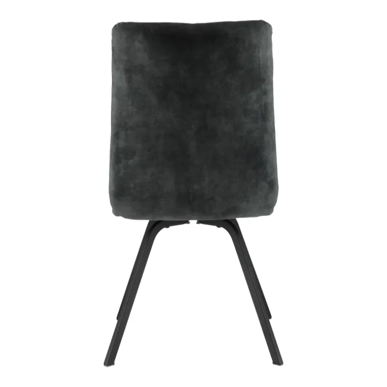 Adèle Chaise en tissu pivotante confortable avec pieds en métal