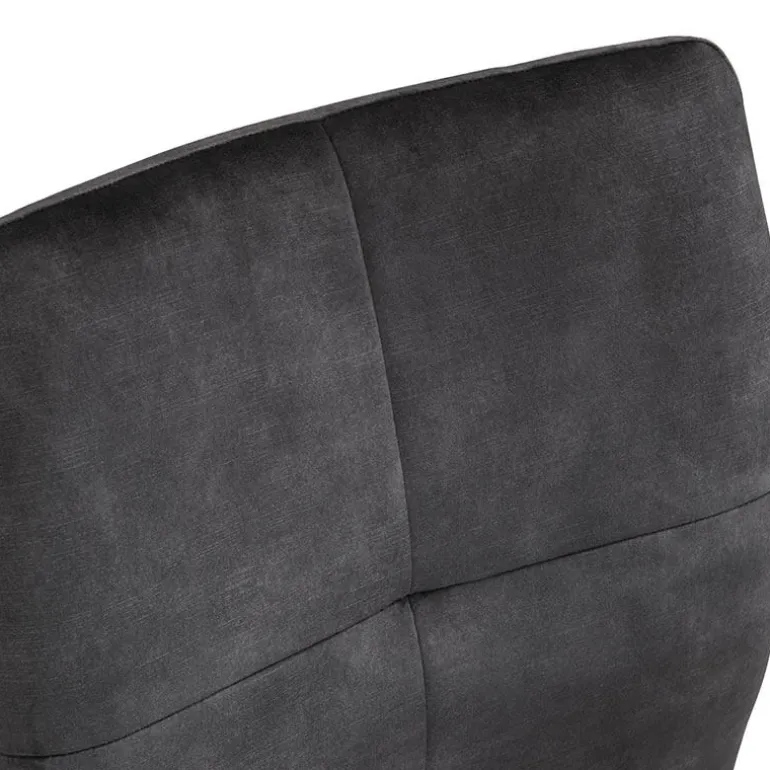 Adèle Chaise en tissu pivotante confortable avec pieds en métal