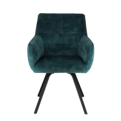 Adrien Fauteuil confortable en tissu avec pieds en métal