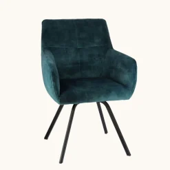 Adrien Fauteuil confortable en tissu avec pieds en métal