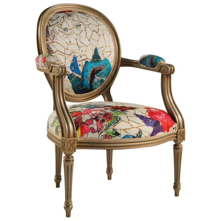 Adrien Fauteuil Louis XVI médaillon revisité fabrication française