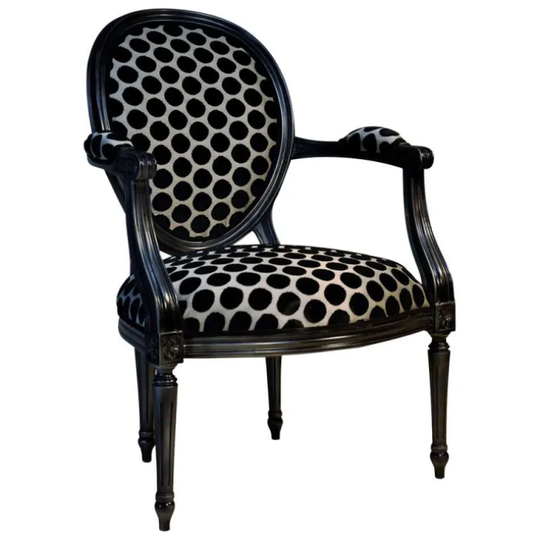 Adrien Fauteuil Louis XVI médaillon revisité fabrication française