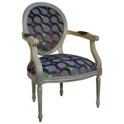 Adrien Fauteuil Louis XVI médaillon revisité fabrication française