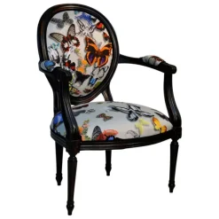 Adrien Fauteuil Louis XVI médaillon revisité fabrication française