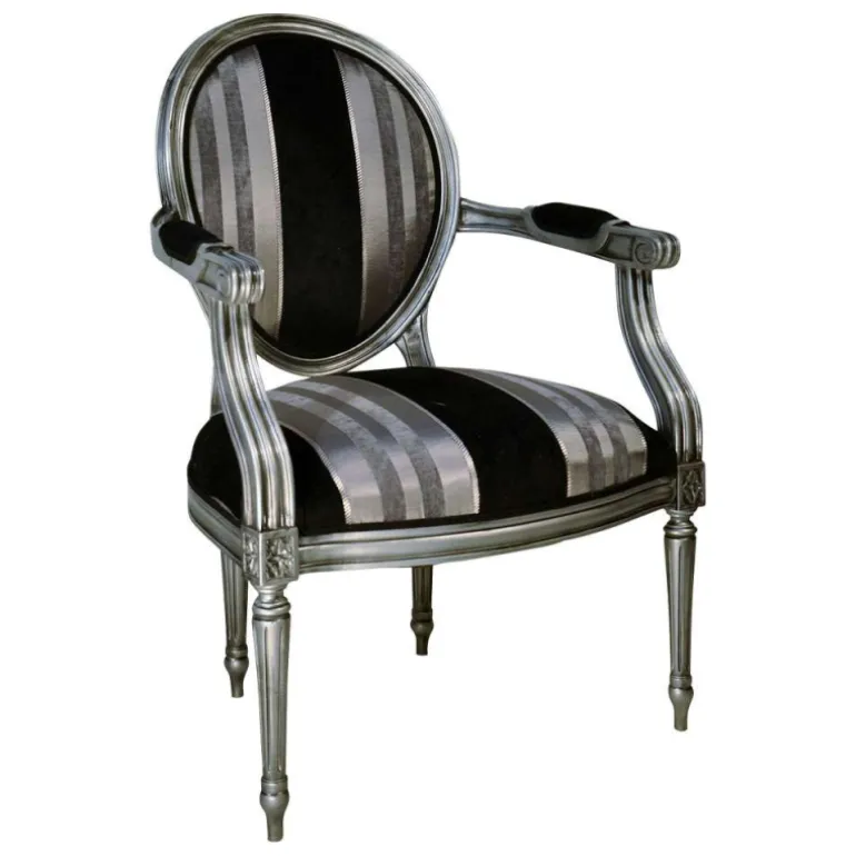 Adrien Fauteuil Louis XVI médaillon revisité fabrication française