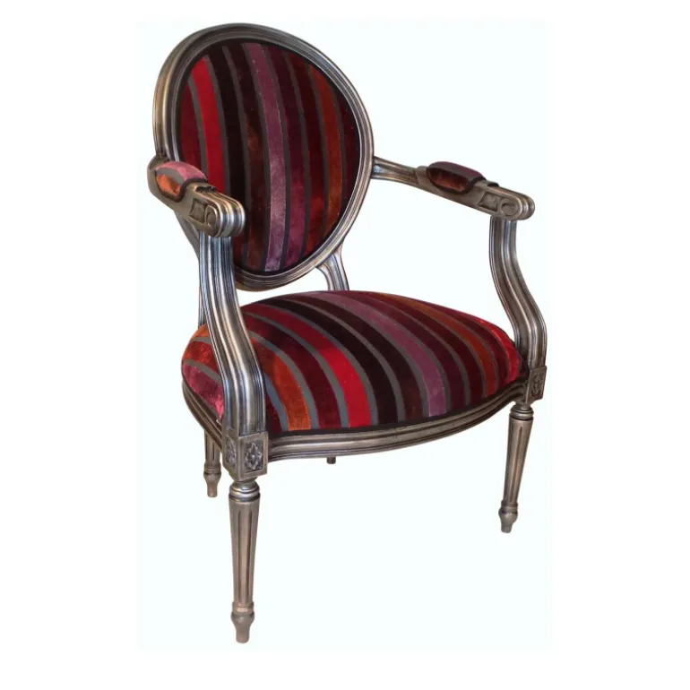 Adrien Fauteuil Louis XVI médaillon revisité fabrication française