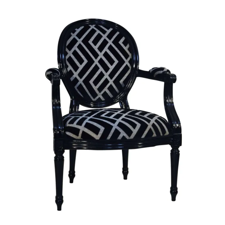 Adrien Fauteuil Louis XVI médaillon revisité fabrication française