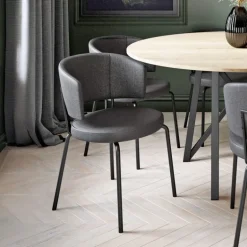 Aero Chaise tendance belge en tissu pieds métal