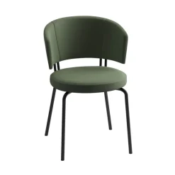 Aero Chaise tendance belge en tissu pieds métal