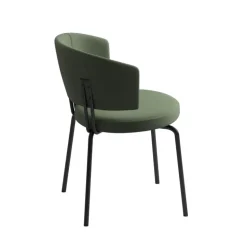 Aero Chaise tendance belge en tissu pieds métal