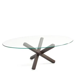 Aikido Sovet® Table de salle à manger ovale design en verre