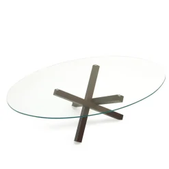Aikido Sovet® Table de salle à manger ovale design en verre