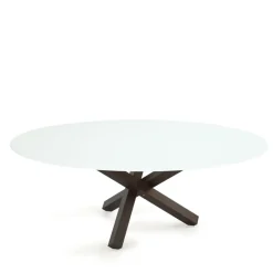 Aikido Sovet® Table de salle à manger ovale design en verre