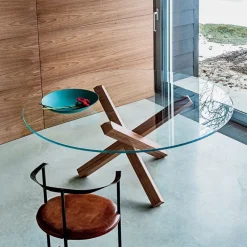 Aikido Sovet® Table en verre design ronde