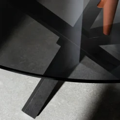 Aikido Sovet® Table en verre design ronde