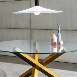 Aikido Sovet® Table en verre design ronde